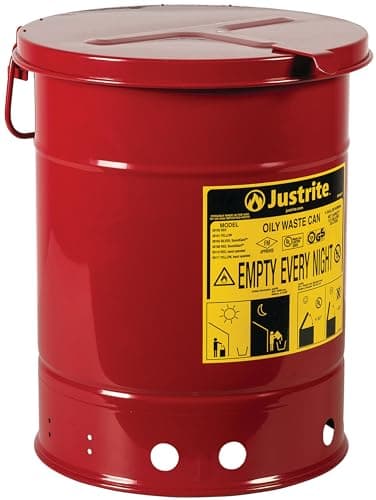 Justrite SoundGard Oily Waste Can