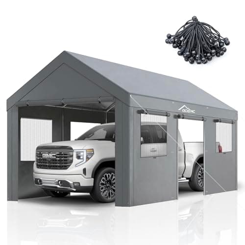 Buy PEAKTOP OUTDOOR 10x20ft Upgraded Heavy Duty Carport with Adjustable ...