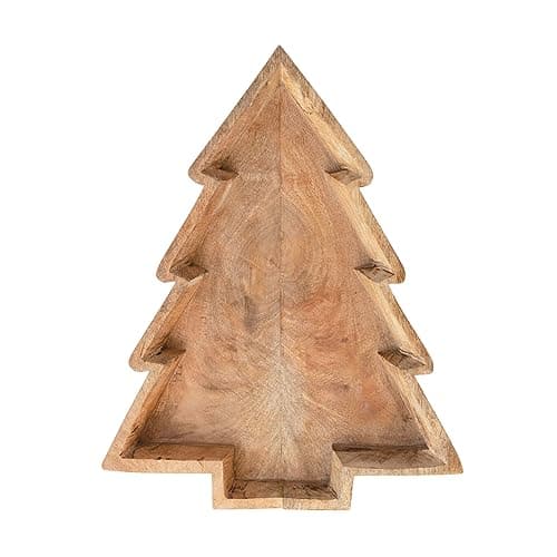 Creative Co-Op Mango Wood 2-Tier Stand