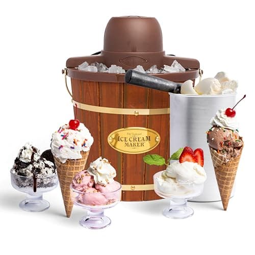 4-Quart Wood Bucket Ice Cream Maker — Nostalgia Products