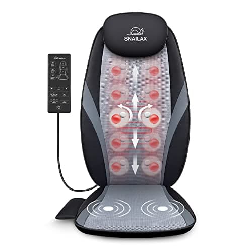 Amazon.com: Snailax Shiatsu Massage Cushion with Heat Massage ...