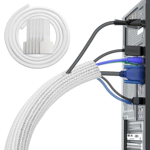 Braided Cable Sleeve Split Sleeving Cord Management System for TV ...