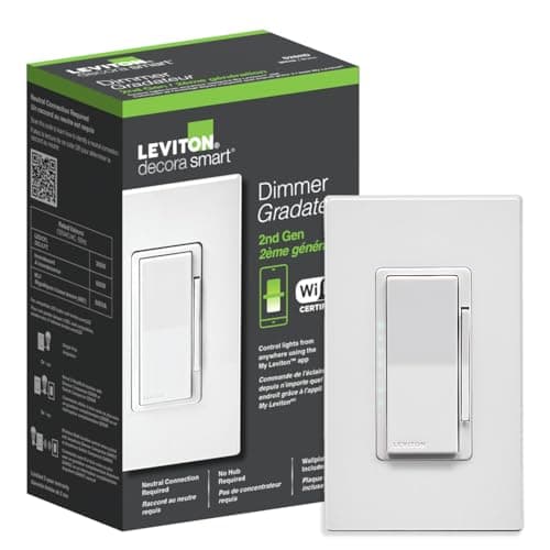 Leviton Decora Smart Wi-Fi 600-Watt Incandescent/300-Watt LED Dimmer No ...
