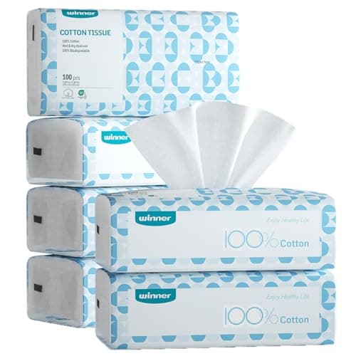 Winner Soft Dry Wipe, Pure Cotton Wet and Dry Use,300 Count Unscented ...