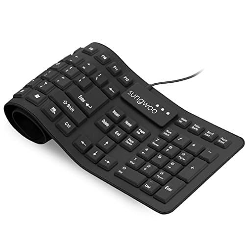 Foldable Silicone Keyboard 108 Keys Waterproof Full Sealing Design Mute ...
