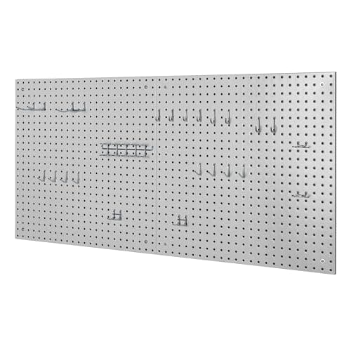 Seville Classics UltraHD Pegboard Set, 2 Steel Panels 24x24, 23 Hooks ...