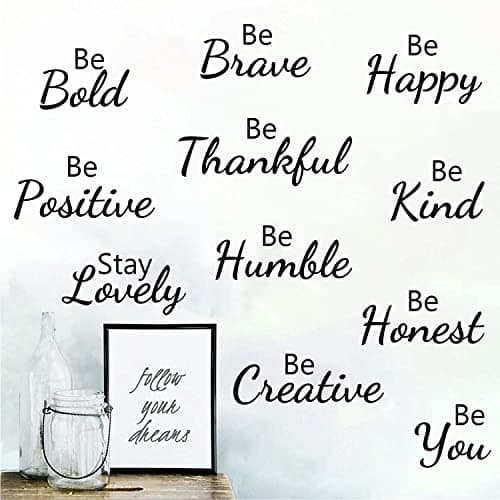 Amazon.com: Large Inspirational Quote Wall Decals, Removable Positive ...