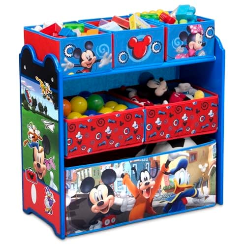 Amazon.com: Delta Children Design and Store 6 Bin Toy Organizer, Grey ...