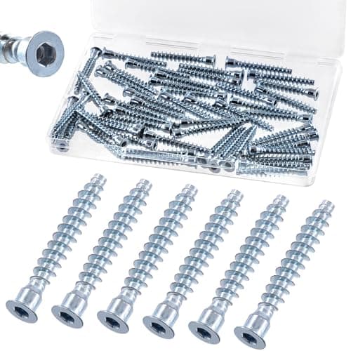 Furniture Confirmat Screw 7x50mm Hex Socket Wood Screws Zinc Plated ...