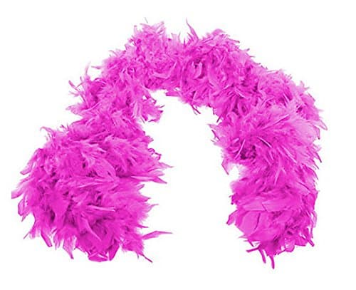 Candy Pink/Black Marabou Feather Boas | Buy Medium Weight Boas ...