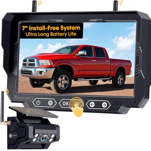 Podofo Wireless Car Backup Camera Kit 4.3" Mirror Monitor Waterproof ...
