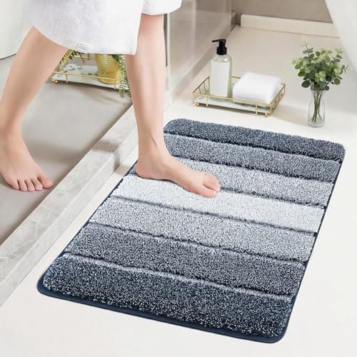 COSY HOMEER 24"x36" Microfiber Bathroom Rugs, Quick Dry, Chenille, Non ...