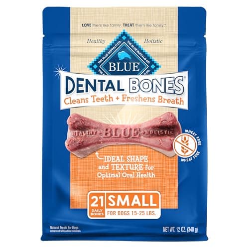 Blue Buffalo Dental Bones Medium Dental Chew Dog Treats, 42 count ...