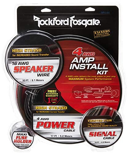 Rockford Fosgate RFK4X kit d installation complet 4 AWG pour amplificateur