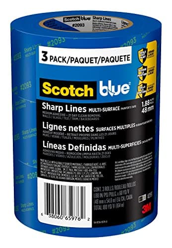 ScotchBlue Sharp Lines Painter's Tape, Blue, 0.94 in x 60 yd, 1 Roll ...
