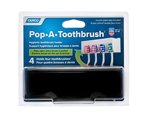 Amazon.com: Camco A Pop-A-Toothbrush Wall Mounted Holder With ...