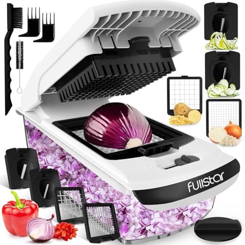 BUSATIA Vegetable Chopper, Pro Food Slicer Dicer, 8 Blade Veggie Grater ...