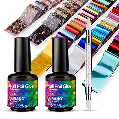 Buy BORN PRETTY 16Pcs/set Laser Nail Foils Adhesive Nail Art Transfer ...