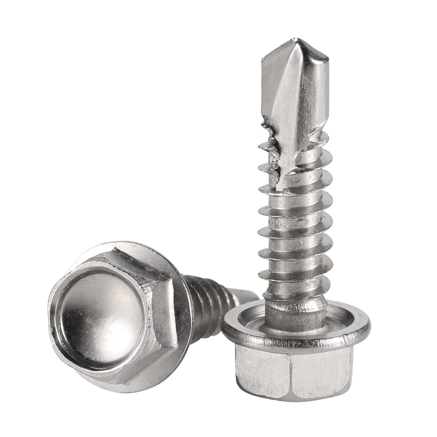 Snapklik.com : Mellewell #14 X 3/4" Hex Washer Head Self Drilling Screws