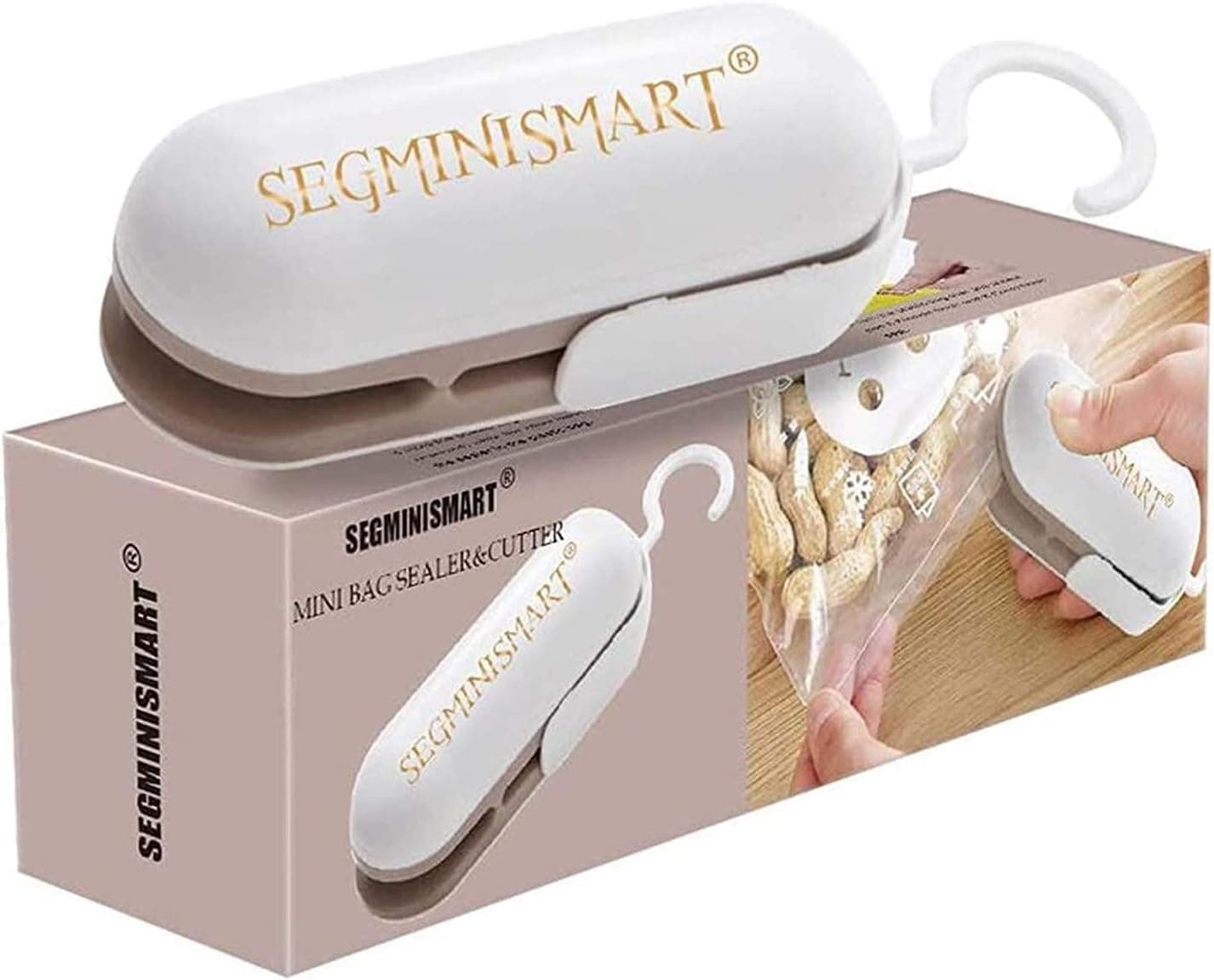 Mini Bag Sealer, Handheld Heat Vacuum Sealers, 2 in 1 Heat Sealer and ...