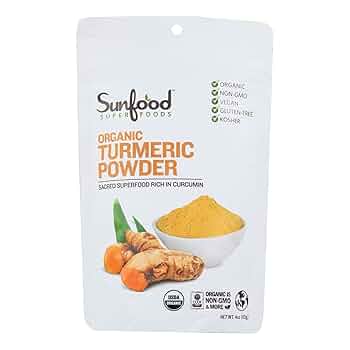 Amazon.com: Sunfood Organic Turmeric Powder - Turmeric Powder ...