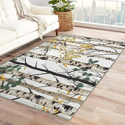 ZDABAOEC Birch Tree Rug, 4X6 Rug…