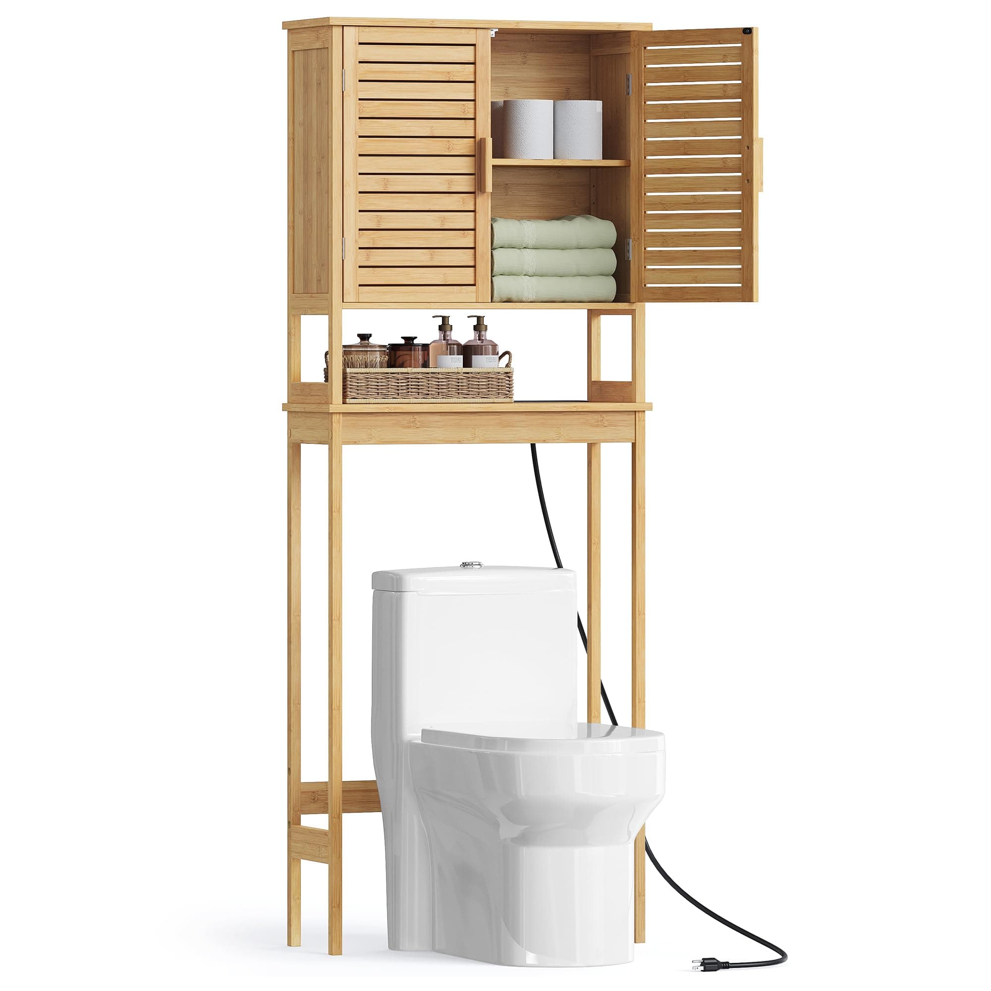 Snapklik.com : SONGMICS Over The Toilet Storage Cabinet