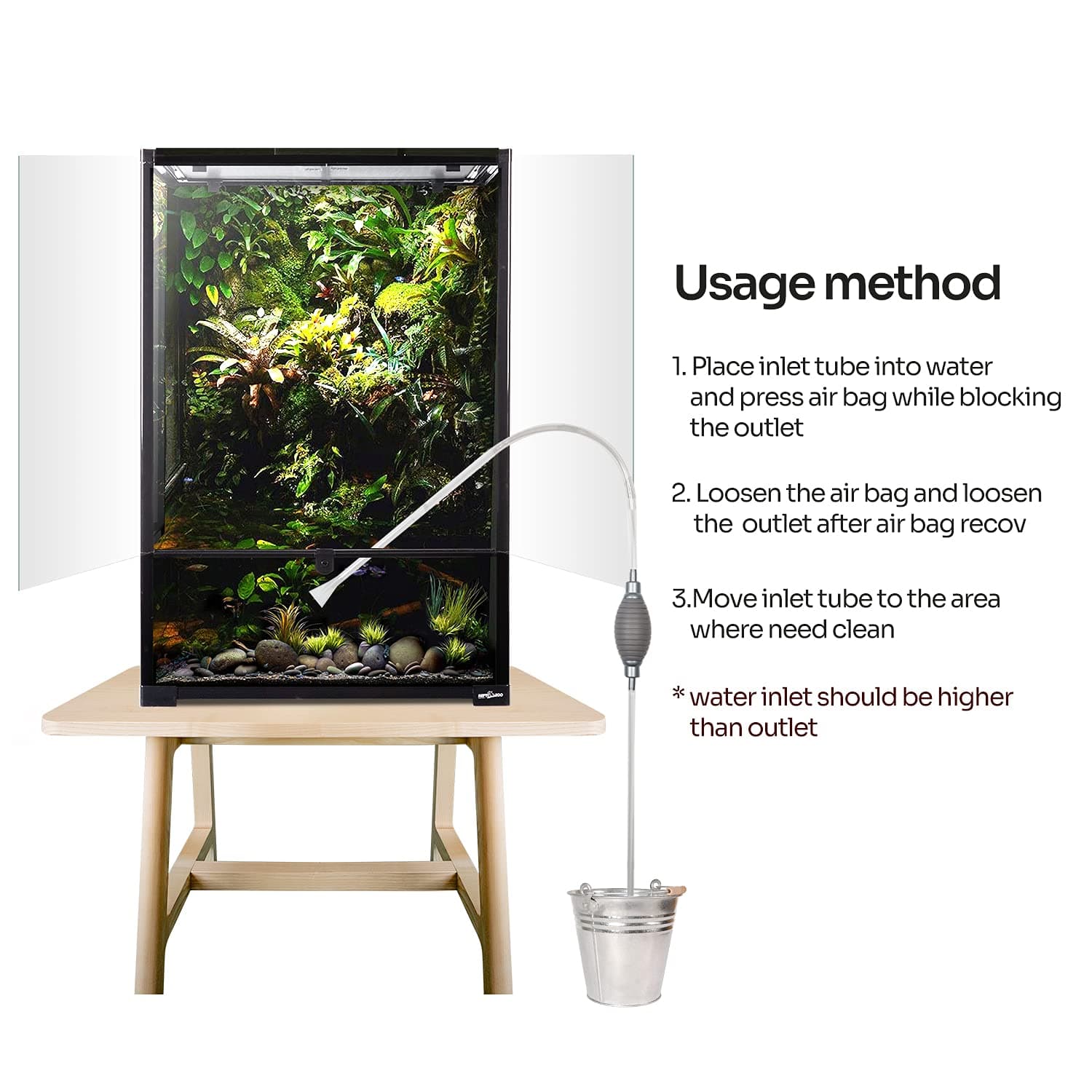 REPTI ZOO 67 Gallon Paludarium Tank