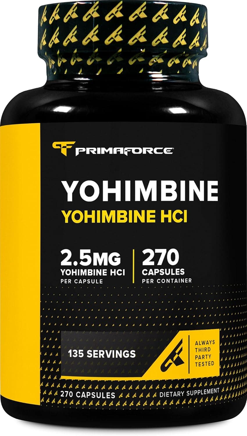 PrimaForce Yohimbine HCl 2.5mg, 270 Capsules - Premium Supplement ...