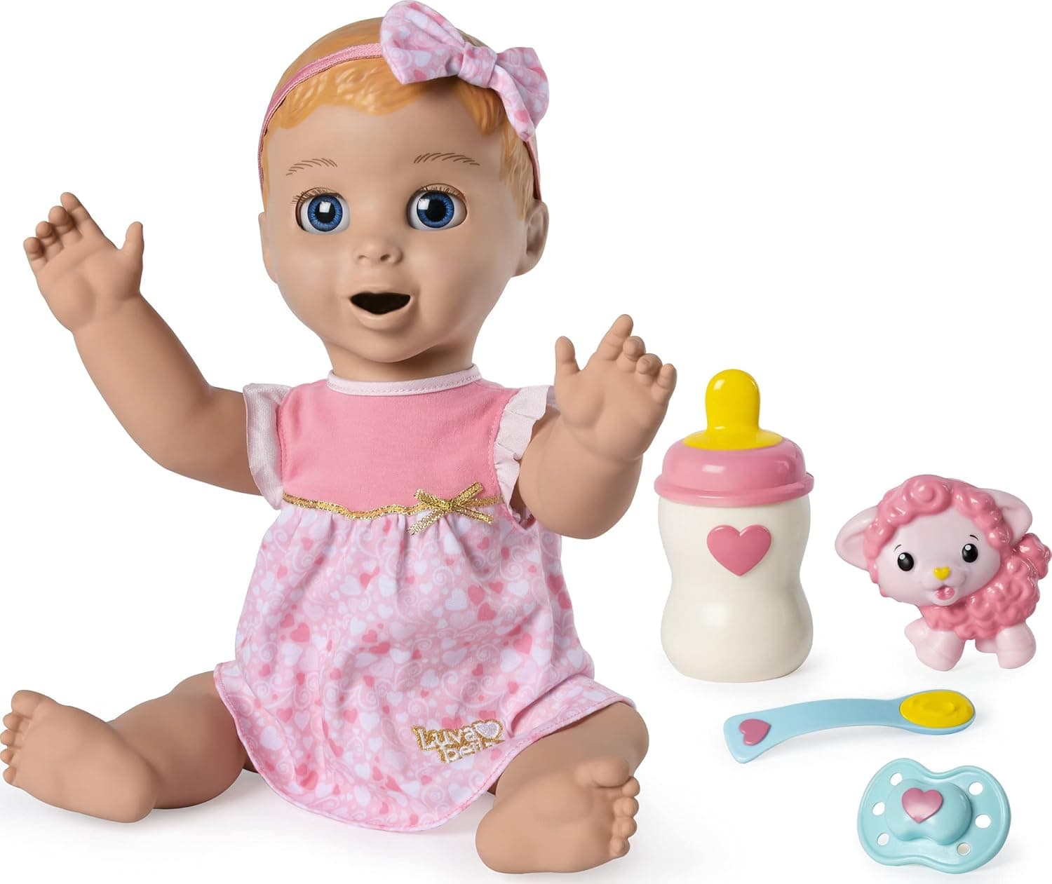 Amazon.com: Luvabella Blonde Hair, Responsive Baby Doll with Real ...