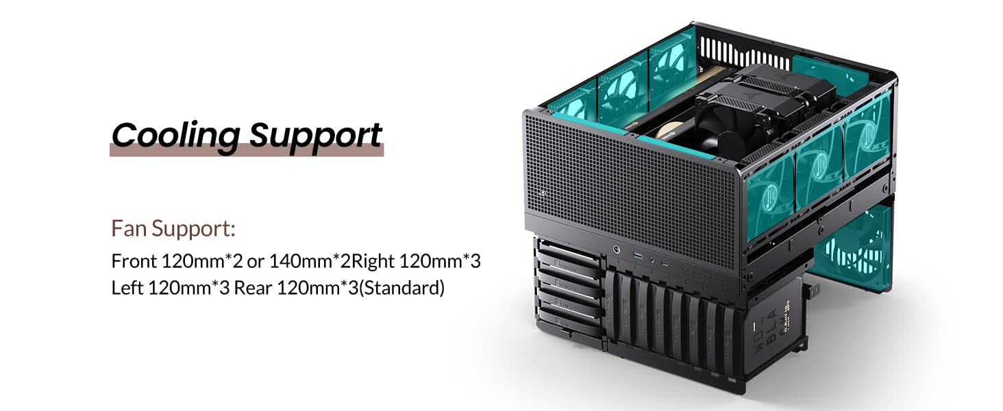 Amazon.com: JONSBO N5 NAS Pc Case, E-ATX,12HDD+4SSD Drive Bay GPU HP ...