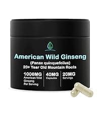 Amazon.com: Holistic Bin Wild American Ginseng Capsules Pure Organic ...
