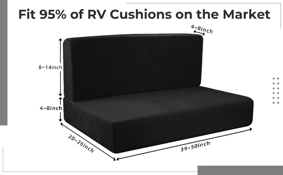 Amazon.com: RV Dinette Cushion Covers - Elastic Rv Seat Covers Camper ...