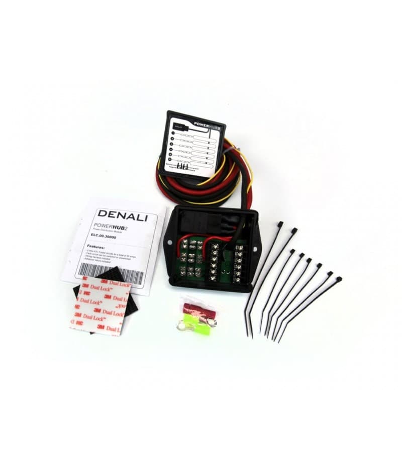 Denali PowerHub2 Fuse Block w/wiring harness – Merlin Motorcycles