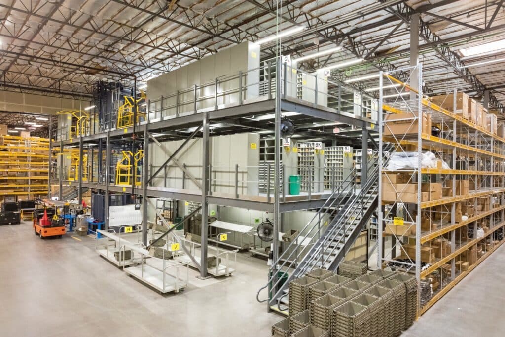 Cogan Pre-Engineered Steel Mezzanines - Mid Florida Material Handling