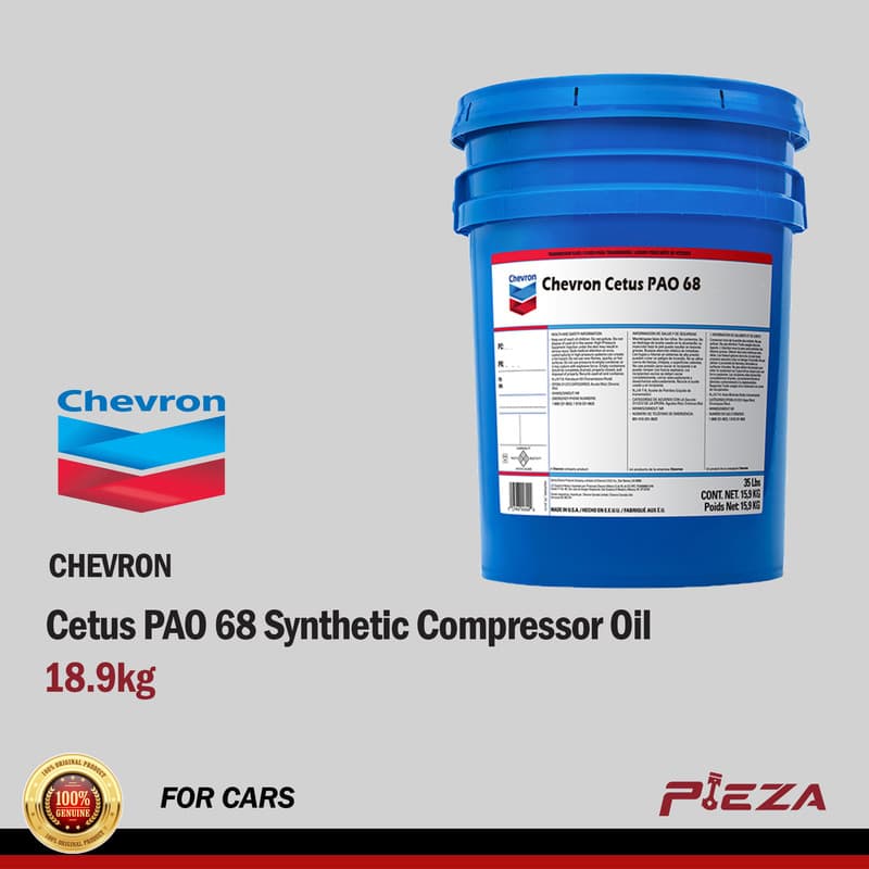 CHEVRON Cetus PAO 68 Synthetic Compressor Oil 18.9kg - Pieza Automotive PH