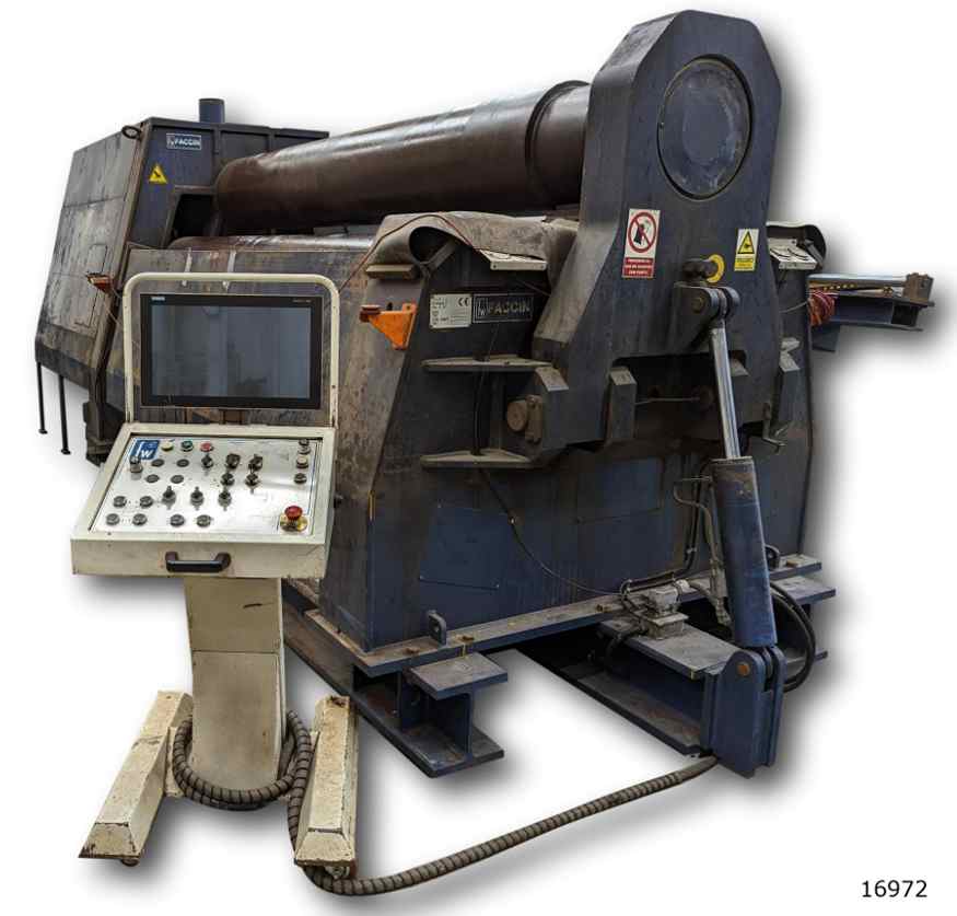 1.42" x 10' Faccin 4HEL-3146 CNC Plate Roller, 2016 - Overhead & Side ...