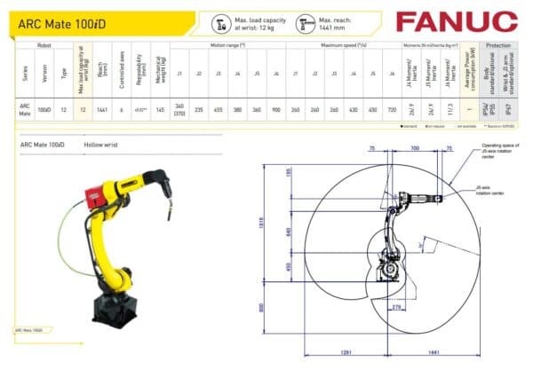 FANUC ARC Mate 100iD Welding Cell