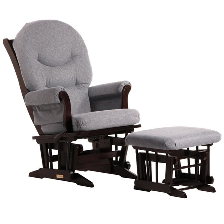 Dutailier Espresso Sleigh Glider-Multiposition, Recline and Ottoman Set ...