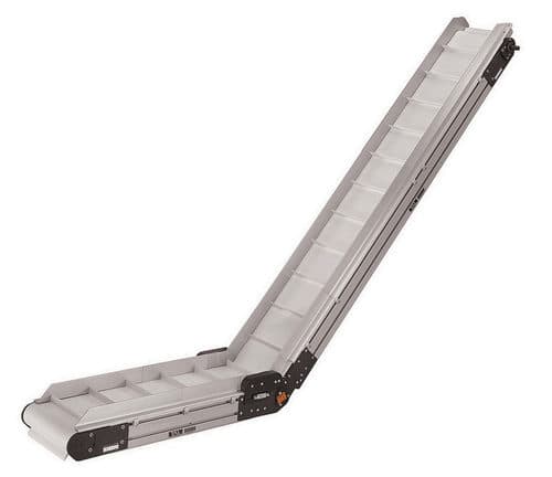 Dorner 3200 Series LPZ Incline Cleated Belt Conveyor | 1-877-355-1511