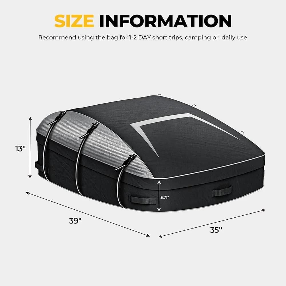 Soft Rooftop Cargo Carrier Bag Water-Resistant Roof Bag Car Top Carrier ...