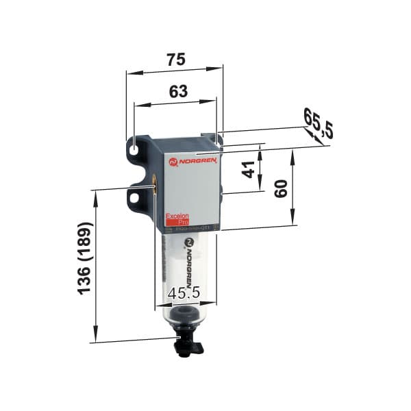 Norgren Excelon Pro F92G-2GN-QT1 General Purpose Compressed Air Filter ...