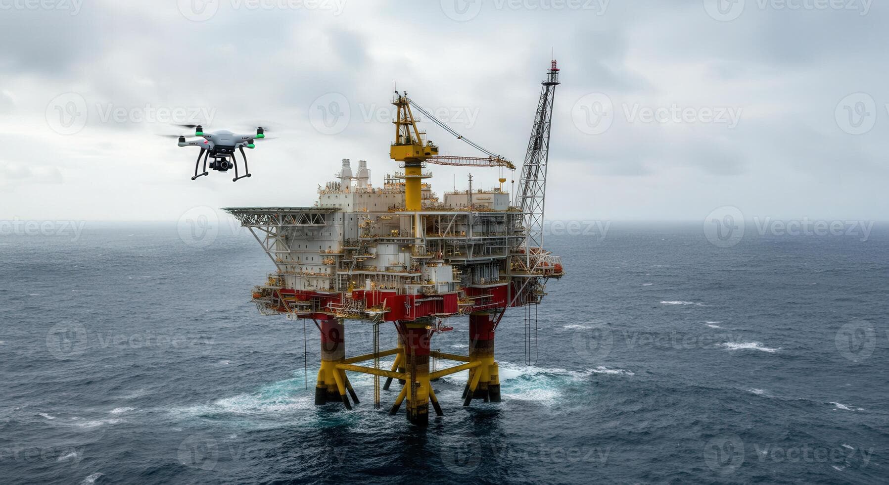 Offshore oil rig inspection using drone technology for efficient ...