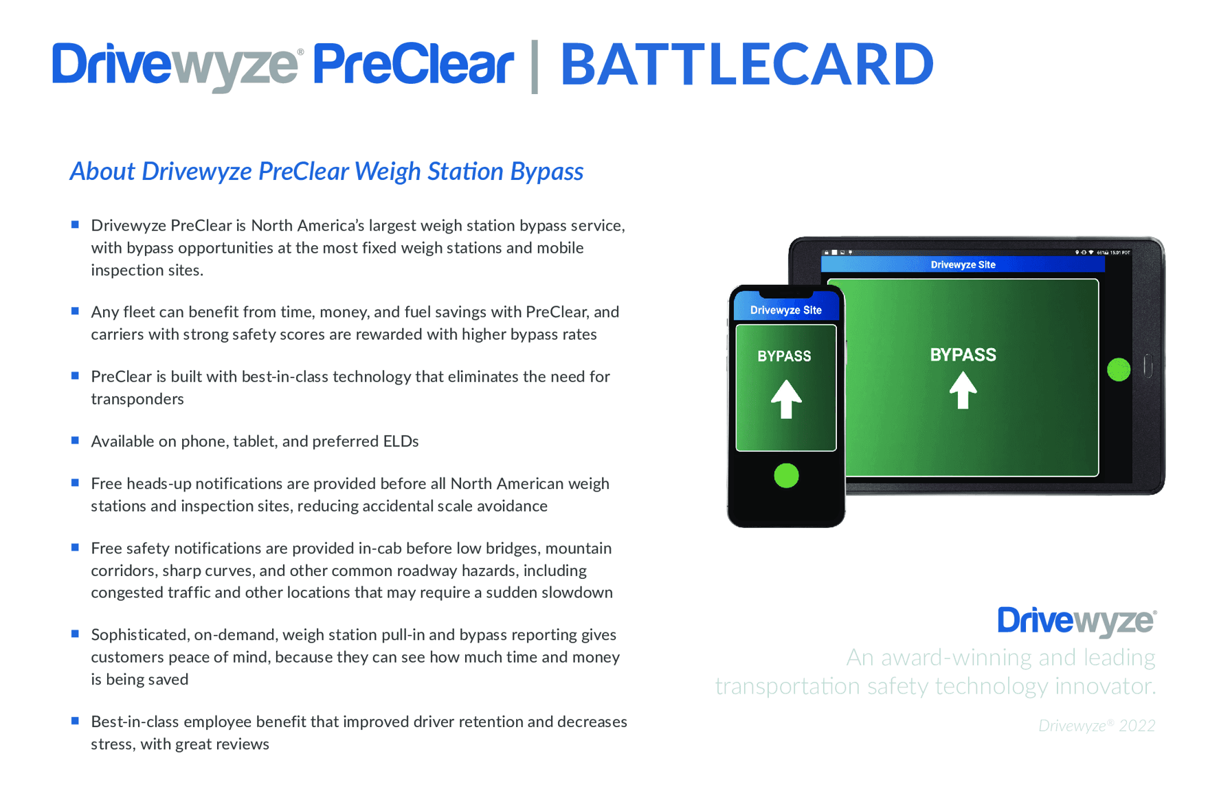 Drivewyze PreClear | Geotab Marketplace