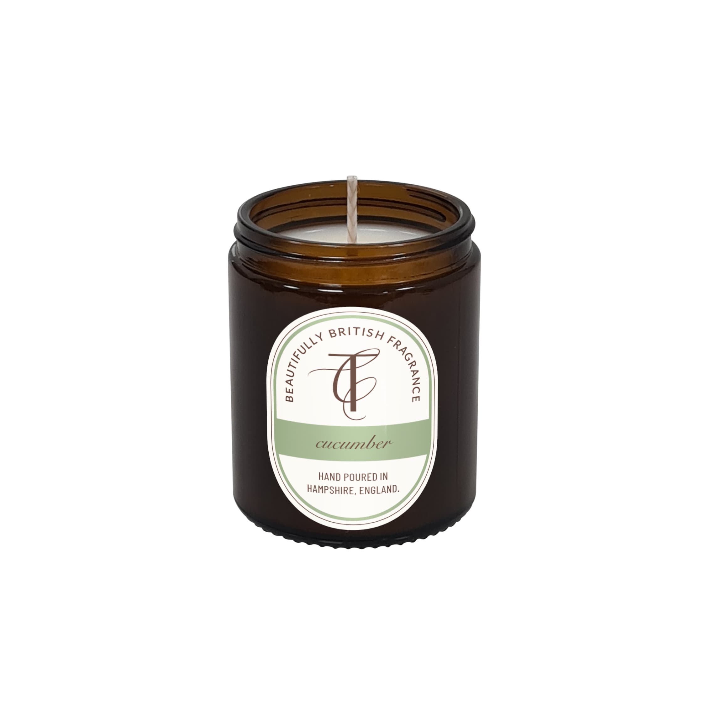 COAST & COUNTRY-Cucumber 150g Amber Glass Soy Wax Candle - The Country ...