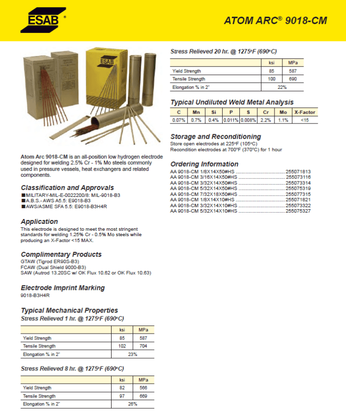 ESAB Atom Arc 7018 Low Hydrogen Stick Electrode | Toll Gas & Welding Supply