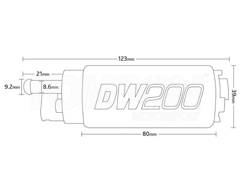 Deatschwerks 9-201-1000 DW200 (255LPH) universal in-tank fuel pump with ...