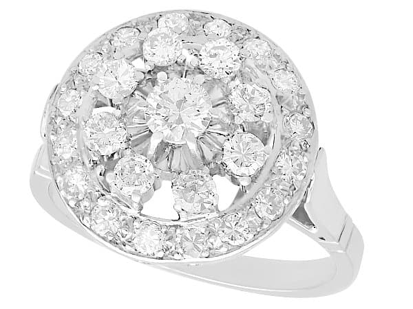 1/3 CT. T.W. Diamond Vintage-Style Windmill Ring in Sterling Silver ...