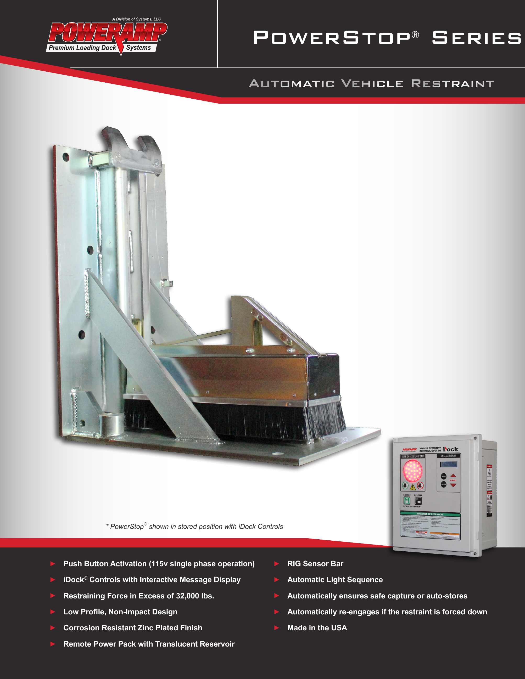 Poweramp, Catalogs, Power Stop Series - Automatic Vehicle Restraint | ARCAT
