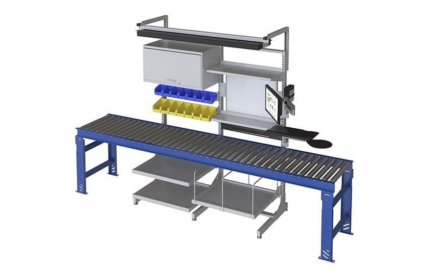 Custom Electric Height Adjustable Industrial Packing Table - BOSTONtec